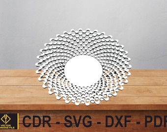 Laser Cut Wooden Serving Tray, Stylish Home Decor