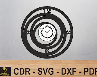 Laser Cut Modern Wall Clock, Silent Quartz Movement