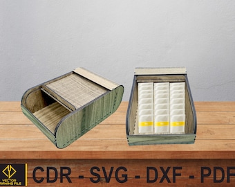 Laser Cut Wooden Tea Box: Decorative Tea Bag Organizer