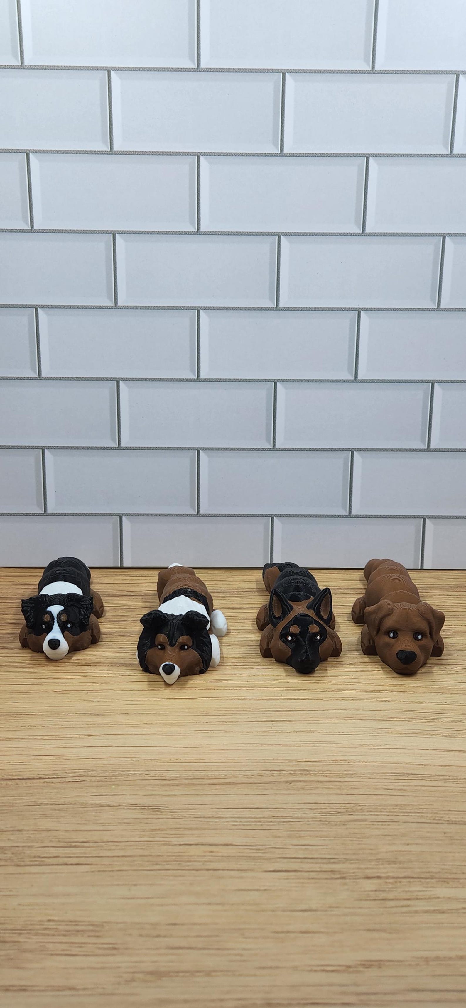 Articulated 3D Printed Dog Flexi Fidget - Set #3 | 4 Adorable Varieties ...
