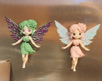 Pixie Magnet | Articulated Fairy Magnet | Fantasy Fridge Magnet | Magical Pixie Gift | Whimsical Fairy Art