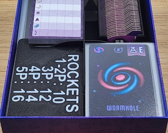 Custom Insert for Point Galaxy Board Game | Card & Token Organizer Compatible with Sleeved Cards