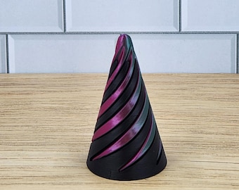 Twist & Spin Spiral Pass-Through Fidget – Hypnotic 3D Printed Sensory Fidget, Calming Focus Tool