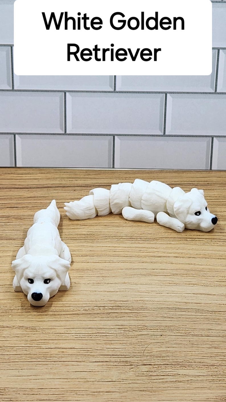 Articulated 3D Printed Dog Flexi Fidget - Set #1 | 7 Adorable Varieties ...