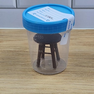 Stool Sample Gag Gift – Miniature 3D Printed Stool in Specimen Container – Poop Joke Gift – Office Humor – Medical Prank