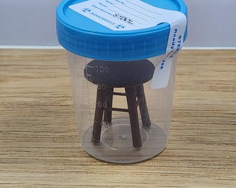 Stool Sample Gag Gift – Miniature 3D Printed Stool in Specimen Container – Poop Joke Gift – Office Humor – Medical Prank