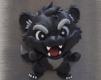 Dogman Magnet | Wiggly Cryptid Magnet | Fridge Magnet or Freestanding Desk Buddy | Cute Dogman Figure | Cryptid Gift
