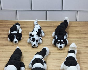 Articulated 3D Printed Dog Flexi Fidget - Set #8 | 6 Adorable Varieties | Flexible Dog Fidget | 5" Collectible Pet Lover Gift
