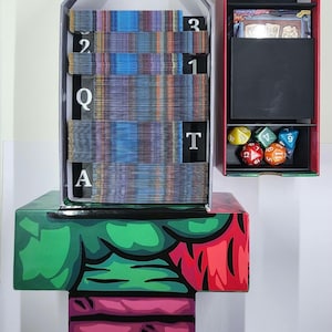 Inserto personalizado para el juego de cartas Fool's Blade y la expansión Screaming Forest / Contiene cartas en fundas / Configuración organizada