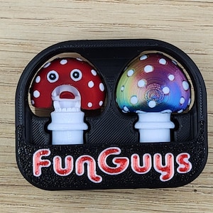 Articulated &quot;Fun Guys&quot; Fidget Mushrooms - Hypnotic Spiral & Bug Eyes | Fun and Unique Gift