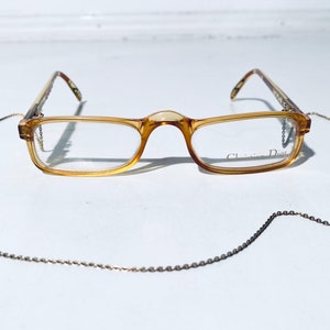 Christian Dior Vintage Glasses 2356 / Reading Glasses With Chain / Purple Gold Rosé / Deadstock