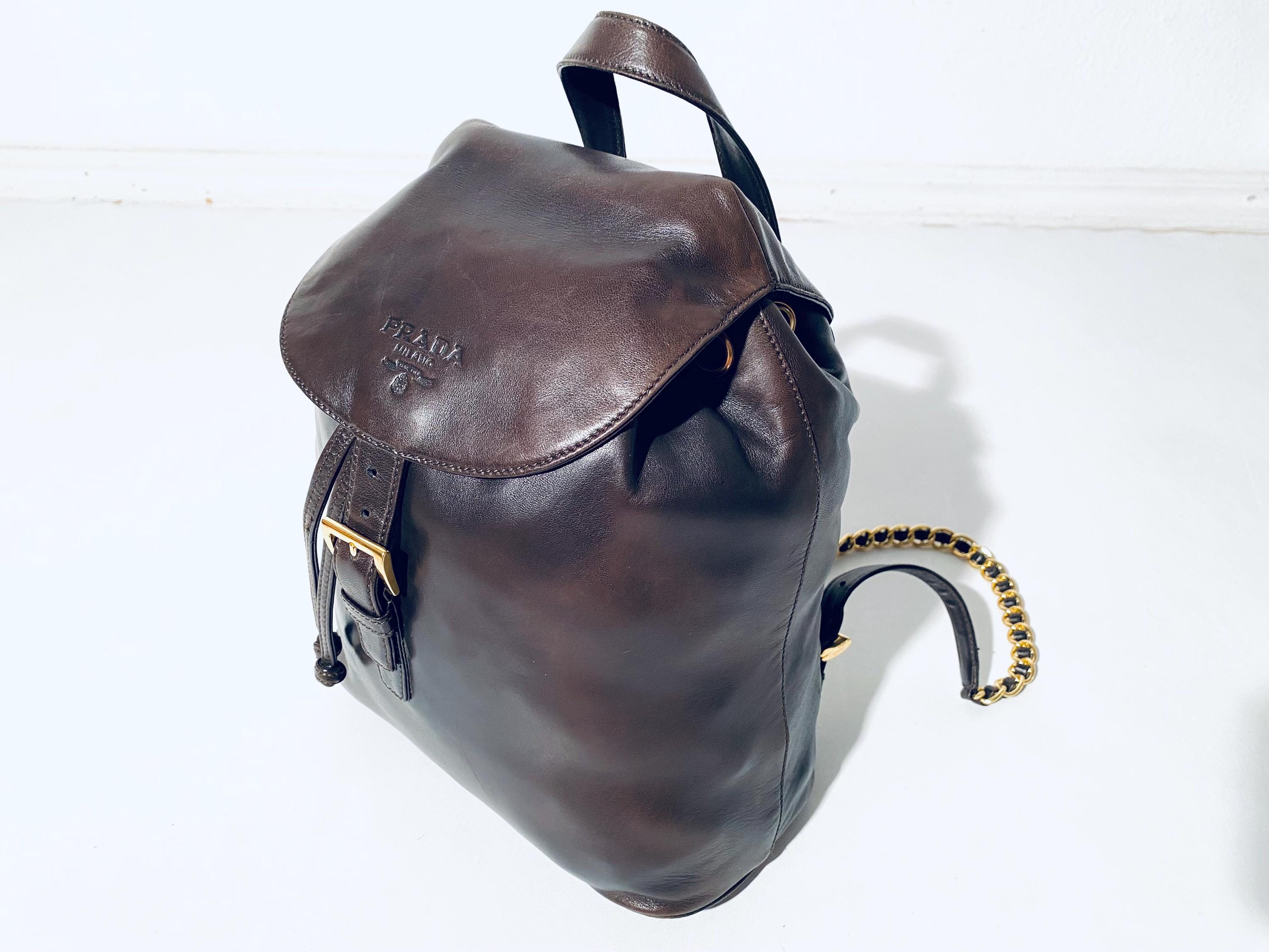 Prada Vintage Nappa Leather Catena Backpack Prada Explore Medium Lambskin Nappa Leather Backpack NWT  main image 4