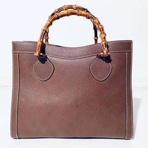 Vintage Gucci Diana Bamboo & Leather Handbag / Shopper