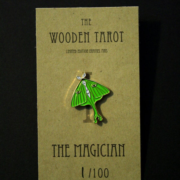 The Magician Limited Edition WOODEN TAROT Enamel Pin