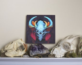 Lich Queen 6x6 Fine Art Giclee Print on Wood