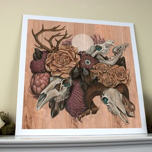 Skull Garden 12x12 Fine Art Giclee Print image 2