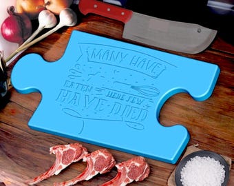 Cutting Board 3D STL File, 3D Print Funny Puzzle Cutting Board, 3D Model kitchen Tool