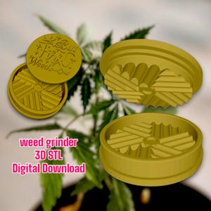 Herb Grinder, 3D Stl File, For 3d Printer, 3 Part, Print and Start Using