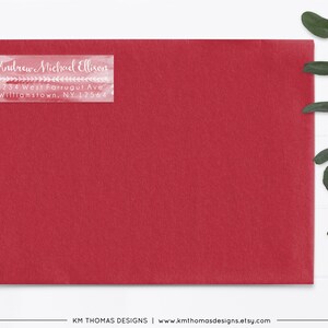 Watercolor Return Address Label Printable, Rectangle Mail Return Sticker Pink, GR101 image 10