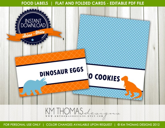 INSTANT DOWNLOAD - Dino-mite: Food Labels - Item 157 Il_570xn