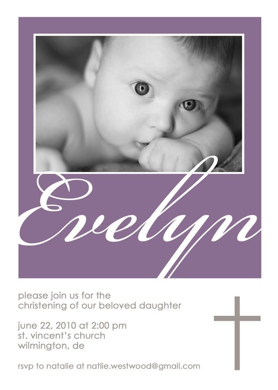Blessed - Custom Baptism Photo Invitation Il_570xn