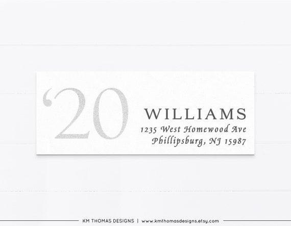Modern Return Address Label for Graduation, Printable Mailing Sticker Gray, GR112 Il_570xn