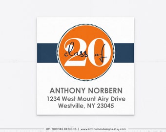 Class of 2024 Mailing Return Label, Return Address Label Printable, GR103