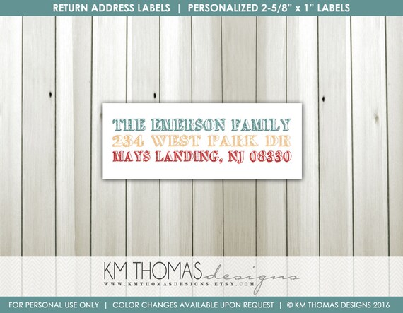 printable return address label