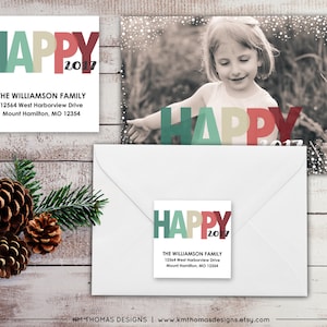 New Years Return Address Label Square Label Printable - Etsy