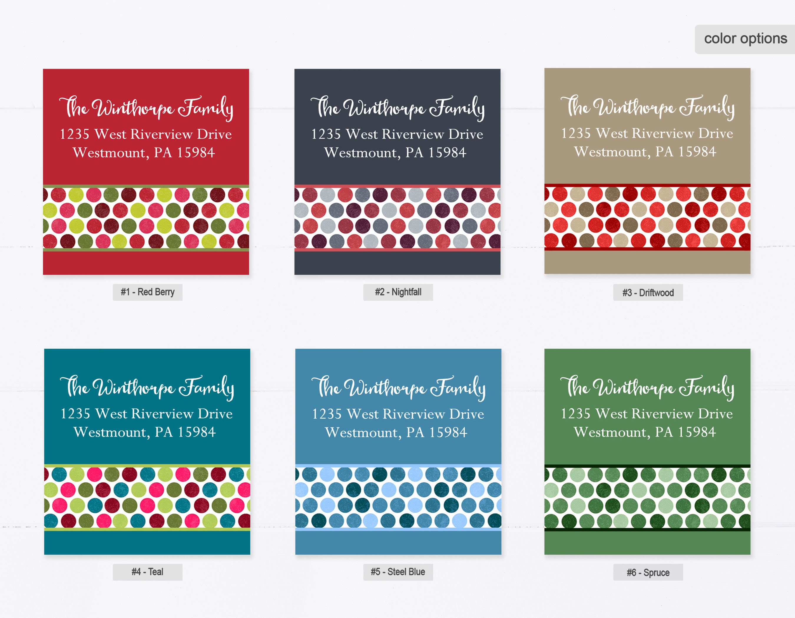 Teal Return Address Labels Printable Christmas Card Address | Etsy