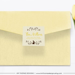 Return Address Sticker Printable, Easter Mail Return Label Green, EA101 image 6