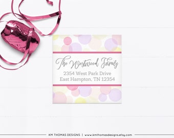 Confetti Printable Return Address Label for Birthday Invitations, BD178