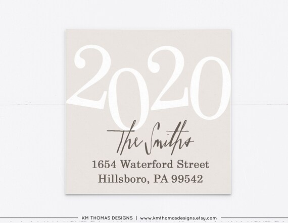 Graduation Return Address Sticker, Printable Mailing Label Tan, GR106 Il_570xn