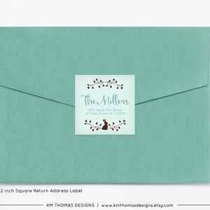 Return Address Sticker Printable, Easter Mail Return Label Green, EA101 image 2