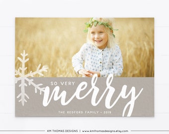 Snowflake Christmas Photo Card Printable, Personalized Holiday Card with Photo, New Years Card Gray, WH123