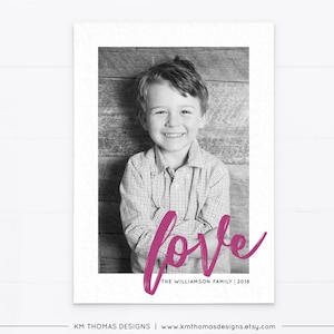 Personalisierte Valentinskarte mit Foto, Liebeskarte mit Herz, Valentinstag Karte zum Ausdrucken, VA109
