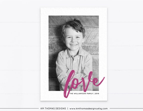 Personalized Valentine Cards with Photo, Purple Love Card with Heart, Valentines Day Card Printable, VA109 Il_570xn