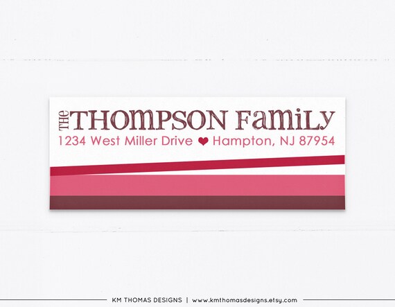 Return Address Label Red, Winter Return Address Label Printable, WH102 Il_570xn