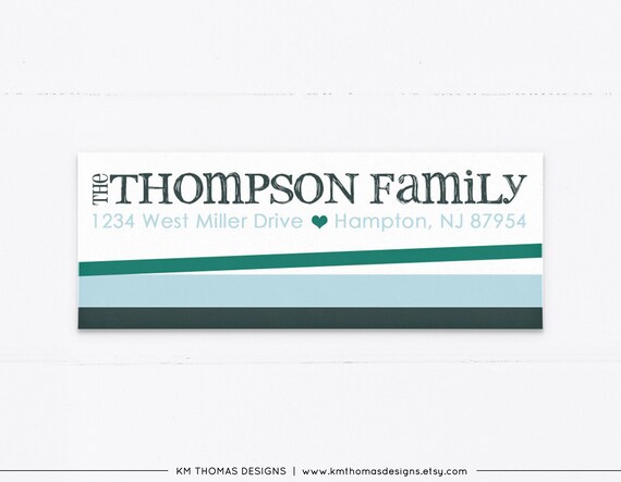 Christmas Address Label Sticker, Holiday Return Address Printable, Xmas Mailing Label Personalized - WH102 Il_570xn
