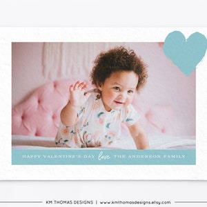 Tarjeta fotográfica de San Valentín con corazón, Tarjeta imprimible del día de San Valentín con imagen, VA111