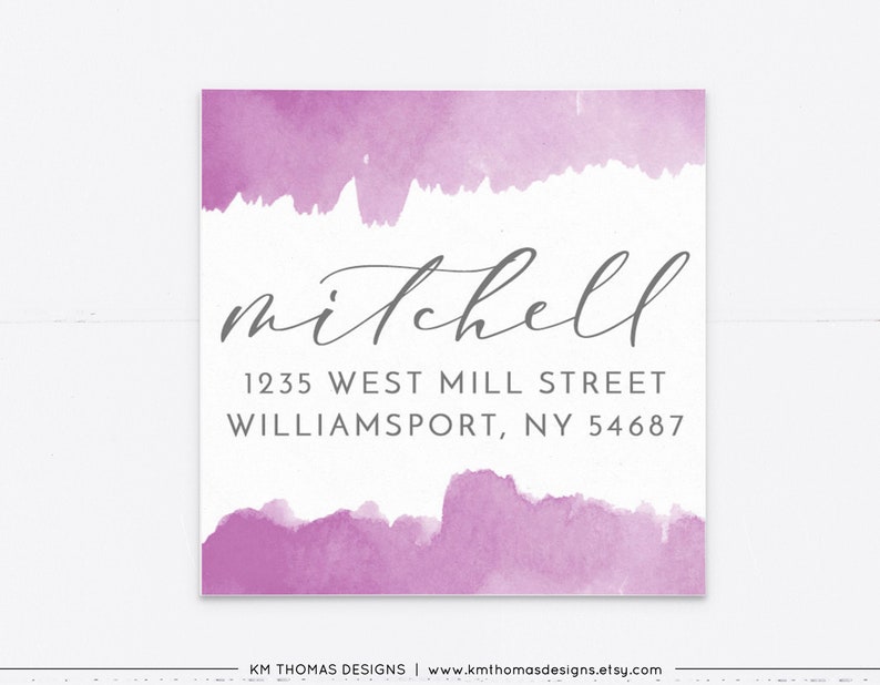 Watercolor Return Address Label, Return Mail Sticker for Easter Card, EA107 image 1