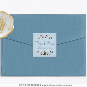 Return Address Sticker Printable, Easter Mail Return Label Green, EA101 Pale Blue