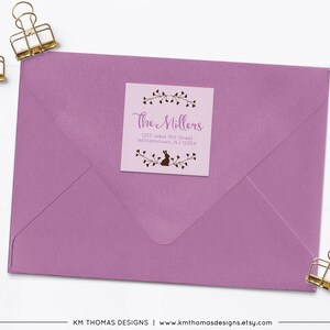 Return Address Sticker Printable, Easter Mail Return Label Green, EA101 Lilac