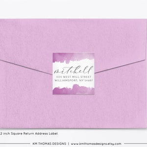 Watercolor Return Address Label, Return Mail Sticker for Easter Card, EA107 afbeelding 2