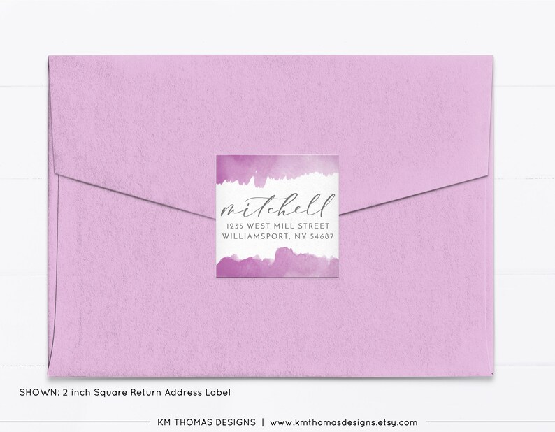 Watercolor Return Address Label, Return Mail Sticker for Easter Card, EA107 afbeelding 2