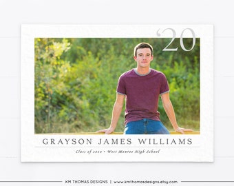 College Graduation Announcement Modern, High School Commencement Ceremony Gray, GR112