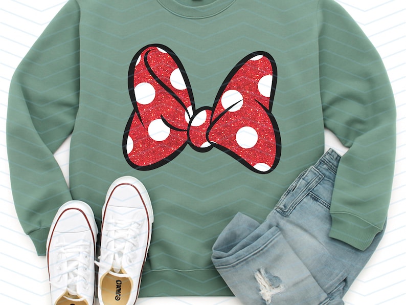 Minnie Mouse con lazo grande SVG PNG, cumpleañera, viaje familiar a Disneyland (descarga digital) imagen 3