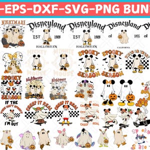 50+ Datei Großes Disney Bundle Halloween Maus und Freunde, Png Halloween Bundle svg Süßes oder Saures, gruselige Vibes svg Halloween Familienausflug svg