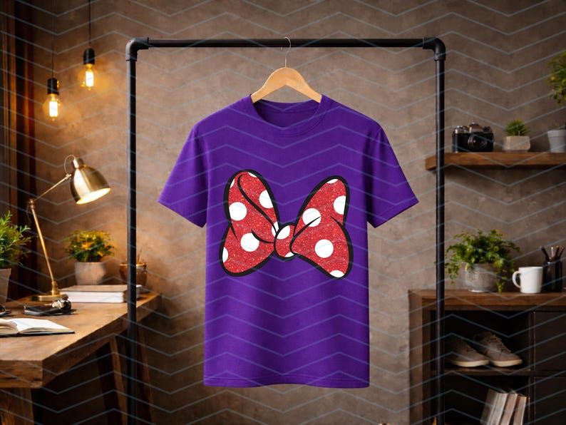 Minnie Mouse con lazo grande SVG PNG, cumpleañera, viaje familiar a Disneyland (descarga digital) imagen 8