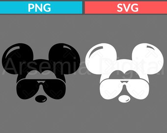 Mickey Mouse with Sunglasses SVG, Disney PNG (Digital Download)